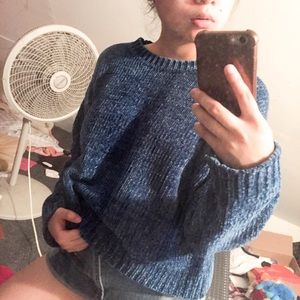 Sweaters - Blue Crew Neck Sweater Sweaters - Blue Crew Neck Sweater